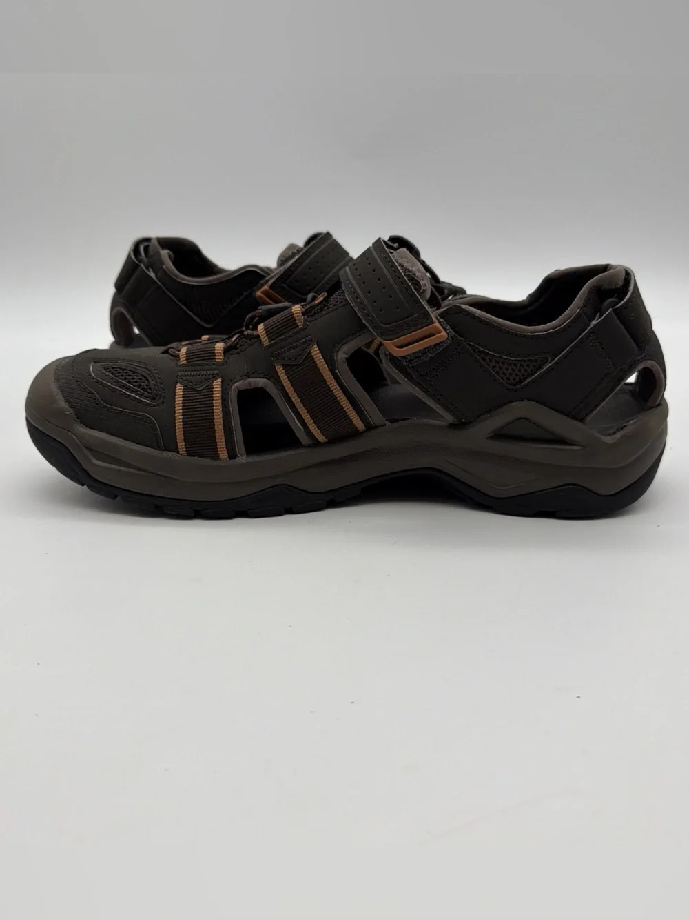 Teva Men's 10 Omnium 2 Water Sandals Brown Closed Toe Hiking Outdoor